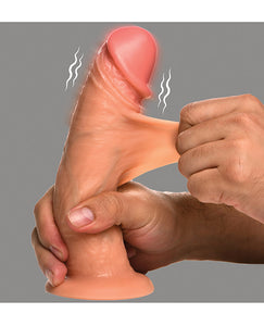 Ultra-Realistic 8" Silicone Vibrating Dildo with Dual Density and Suction Cup