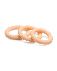 Curve Toys Jock Silicone Cock Ring Trio - Light