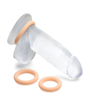 Încărcați imaginea în vizualizatorul Galerie, Set de trei inele de penis din silicon Curve Toys Jock, luminoase
