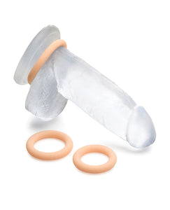 Set de trei inele de penis din silicon Curve Toys Jock, luminoase