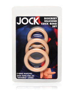 Curve Toys Jock Silicone Cock Ring Trio - Light