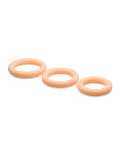 Curve Toys Jock Silicone Cock Ring Trio - Light