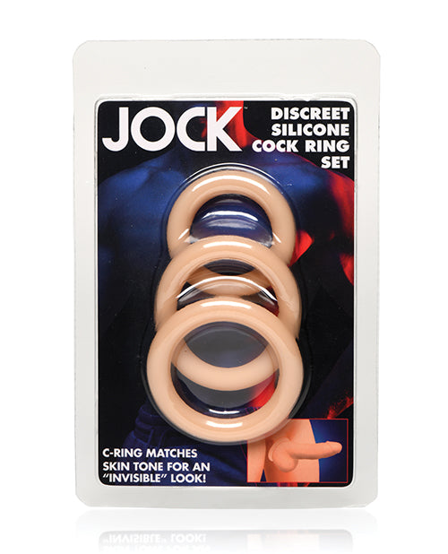 Curve Toys Jock Silicone Cock Ring Trio - Light