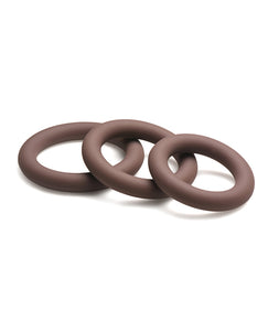 Conjunto de Anéis Penianos de Silicone Jock da Curve Toys - Trio de Prazer Escuro