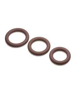 Curve Toys Jock Silicone Cock Ring Trio - Dark