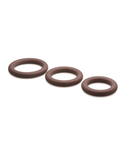 Curve Toys Jock Silicone Cock Ring Trio - Dark