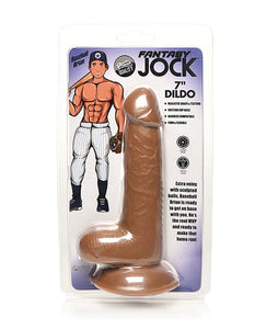 Fantasy Jock Baseball Spiller 7" Realistisk Dildo med Sugekop - Tan