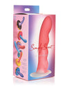 Simply Sweet 7" Varinha de Prazer de Silicone Ondulada - Rosa/Branco