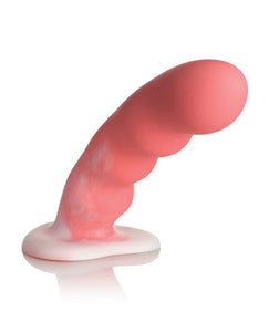 Simply Sweet 7" Wavy Silicone Pleasure Wand - Pink/White