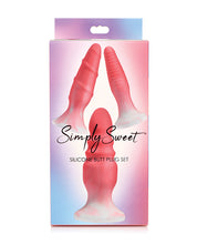 Load image into Gallery viewer, Curve Toys Simply Sweet Silicone Butt Plug Set
