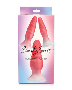 Set di Plug Anali in Silicone Simply Sweet di Curve Toys