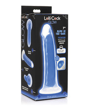 Load image into Gallery viewer, Glow-in-the-Dark 7&quot; Purple Silicone Dildo by Curve Toys
