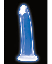 Cargue la imagen en el visor de la galería, Dildo de Silicona Morado de 7&quot; que Brilla en la Oscuridad de Curve Toys
