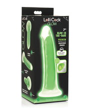 Charger l&#39;image dans la visionneuse de la galerie, Dildo en silicone violet de 7&quot; qui brille dans le noir par Curve Toys
