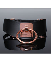 Load image into Gallery viewer, Pleasure Collection Adjustable Collar - Noir and Rose Gold
