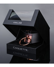 Load image into Gallery viewer, Pleasure Collection Adjustable Collar - Noir/Rose Gold
