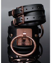 Load image into Gallery viewer, Seductive Adjustable Handcuffs - Black/Rose Gold
