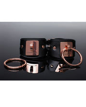 Load image into Gallery viewer, Seductive Adjustable Handcuffs - Black/Rose Gold
