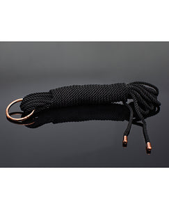 Silky Smooth Bondage Rope - Black and Rose Gold Edition