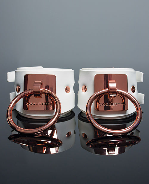 Coquette Adjustable Handcuffs White and Rose Gold Collection