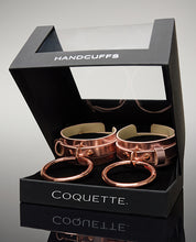 Load image into Gallery viewer, Rose Gold Adjustable Pleasure Handcuffs - Versatile Design with Decorative Grommets
