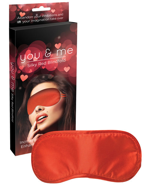 Seductive Silky Red Blindfold for Couples Sensory Play