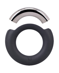 Fort Troff Pinch Zero Metal Cock Ring - Zwart