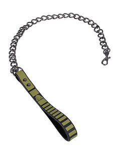 Fort Troff Tactical Bondage Collar & Leash - Black/Green