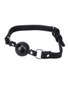 Vegan Leather Ball Gag - Adjustable Black Restraint Toy