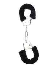 Load image into Gallery viewer, Faux Fur Cuffed Restraints - Midnight Black for Bondage Fun
