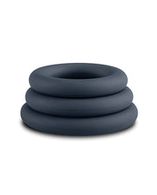 Load image into Gallery viewer, Tri-Size Silicone Cock Ring Set - Black For Intimacy
