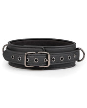 Load image into Gallery viewer, Bondage Collar and Leash Set - Adjustable Faux Leather Black
