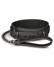 Load image into Gallery viewer, Bondage Collar and Leash Set - Adjustable Faux Leather Black
