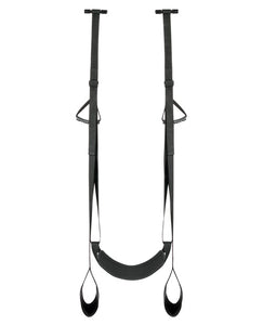 Versatile Black Door Swing for Enhanced Intimacy and Support