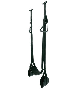 Versatile Black Door Swing for Enhanced Intimacy and Support