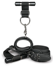 Load image into Gallery viewer, Adjustable Faux Leather Over-Door Restraint Cuffs Black
