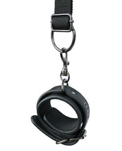 Load image into Gallery viewer, Adjustable Faux Leather Over-Door Restraint Cuffs Black
