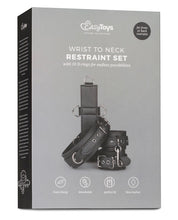 Load image into Gallery viewer, Deluxe Bondage Neck to Wrist Restraint Kit - Black Set
