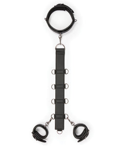 Deluxe Bondage Neck to Wrist Restraint Kit - Black Set