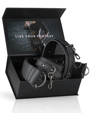 Load image into Gallery viewer, Deluxe Bondage Neck to Wrist Restraint Kit - Black Set
