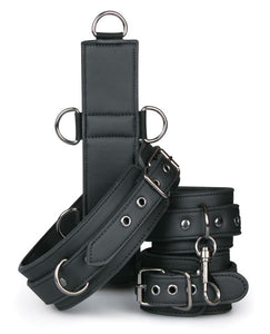 Deluxe Bondage Neck to Wrist Restraint Kit - Black Set