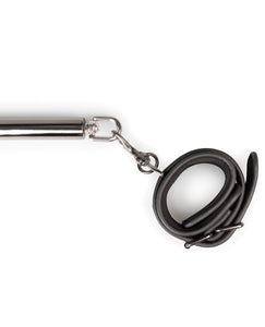 Adjustable Metal Spreader Bar with Cuffs Silver for Bondage