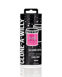 Glow In The Dark Silicone Refill for Clone-a-Willy - Hot Pink