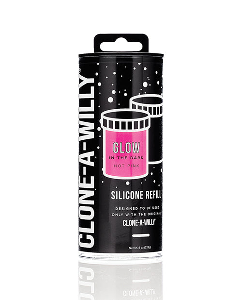 Glow In The Dark Silicone Refill for Clone-a-Willy - Hot Pink