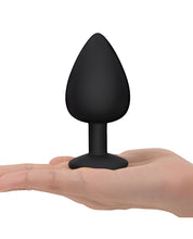 Load image into Gallery viewer, Gemsations 3 pc 2.75&quot; &amp; 3.15&quot; &amp; 3.7&quot; Silicone Bling Bling Butt Plug Training Set - Black
