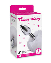 Load image into Gallery viewer, Gemsations 2.95&quot; Metal Bunny Tail Butt Plug - Silver
