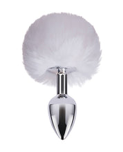 Load image into Gallery viewer, Gemsations 2.95&quot; Metal Bunny Tail Butt Plug - Silver
