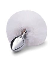 Load image into Gallery viewer, Gemsations 2.95&quot; Metal Bunny Tail Butt Plug - Silver
