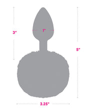 Load image into Gallery viewer, Gemsations 2.95&quot; Metal Bunny Tail Butt Plug - Silver
