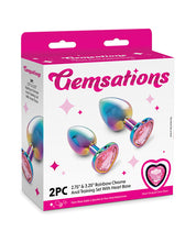 Load image into Gallery viewer, Gemsations 2 pc 2.75&quot; &amp; 3.25&quot; Chrome Anal Training Set - Rainbow
